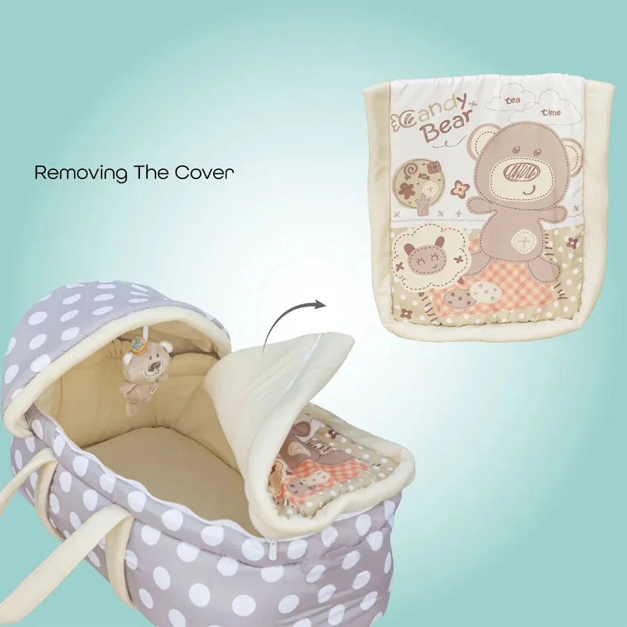 Moon Moses Basket, Travel Carrycot - Candy Bear