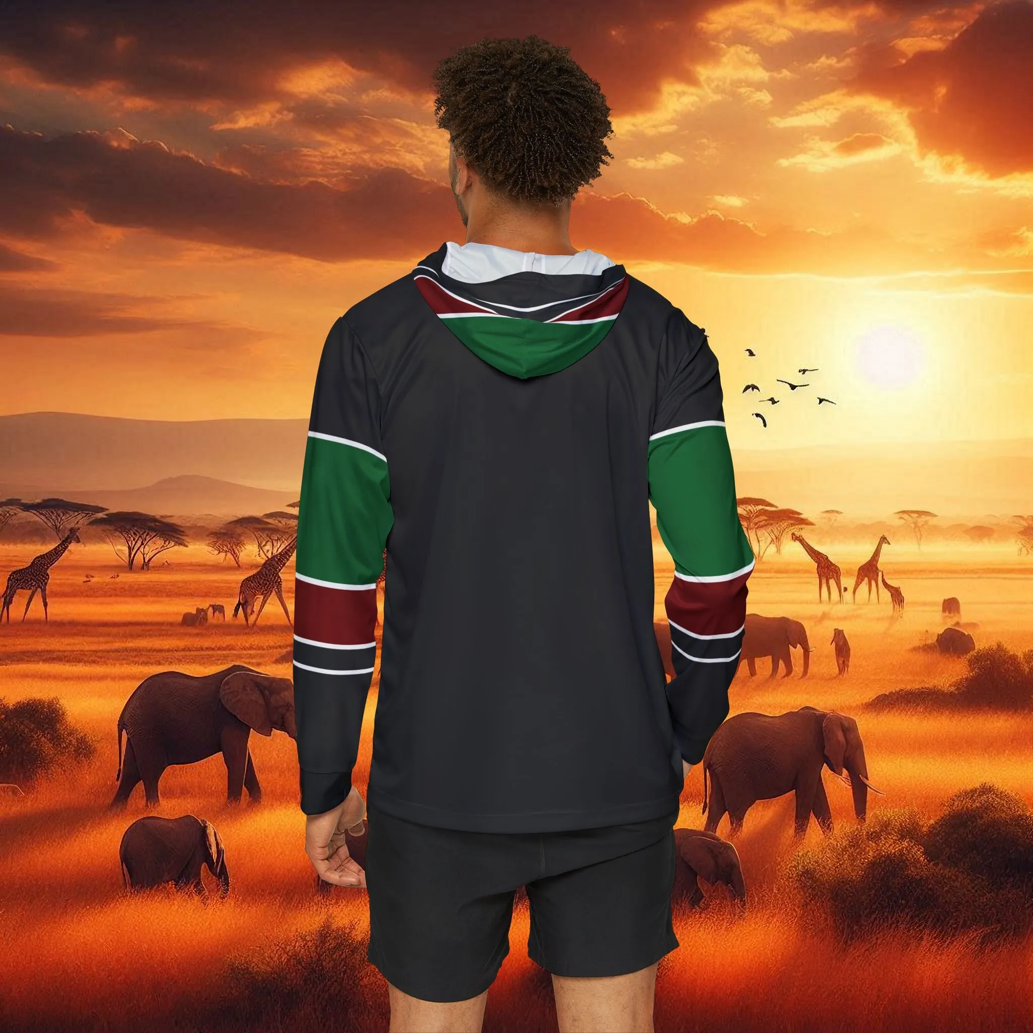 Performance Sports Hoodie for Men - Kenyan Design