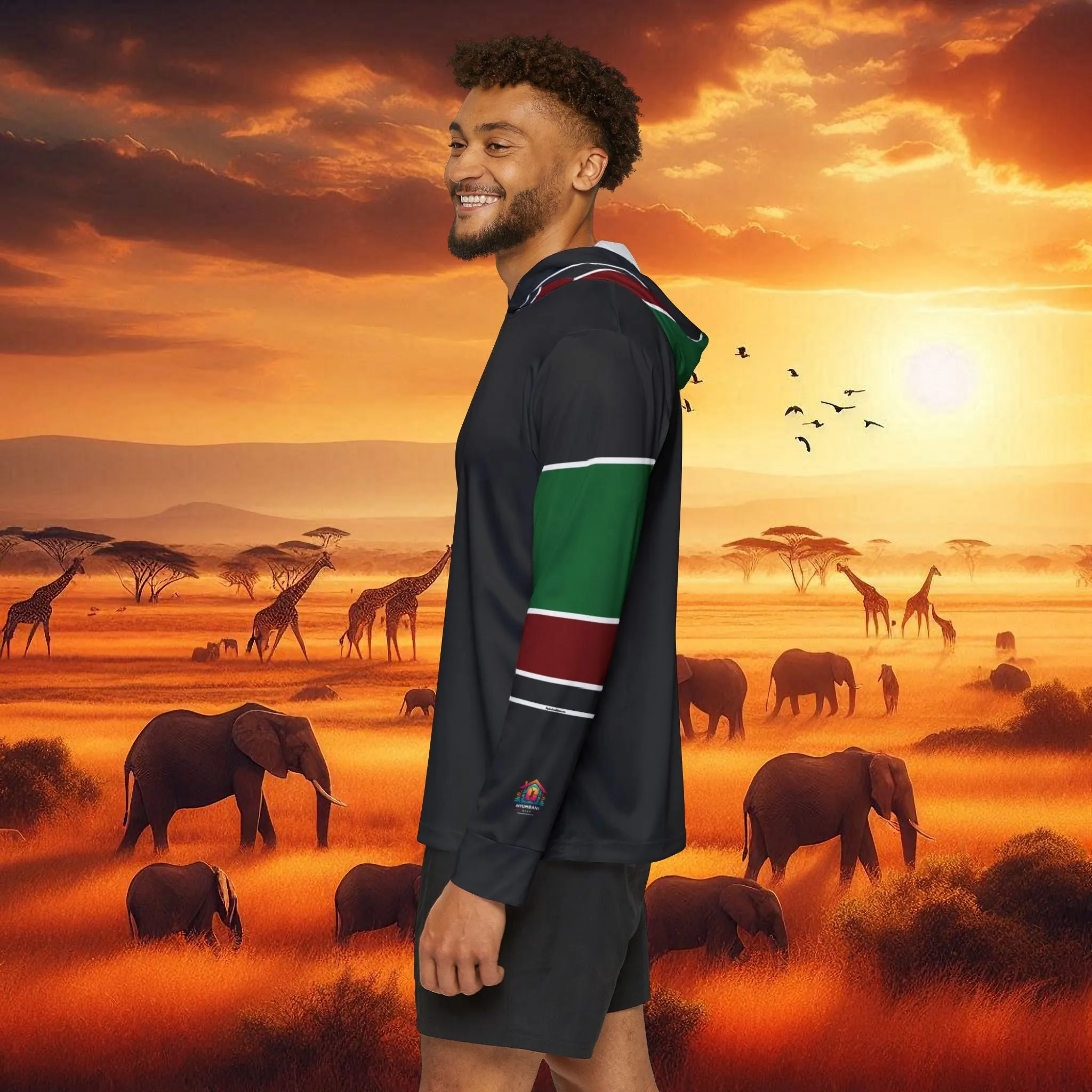 Performance Sports Hoodie for Men - Kenyan Design