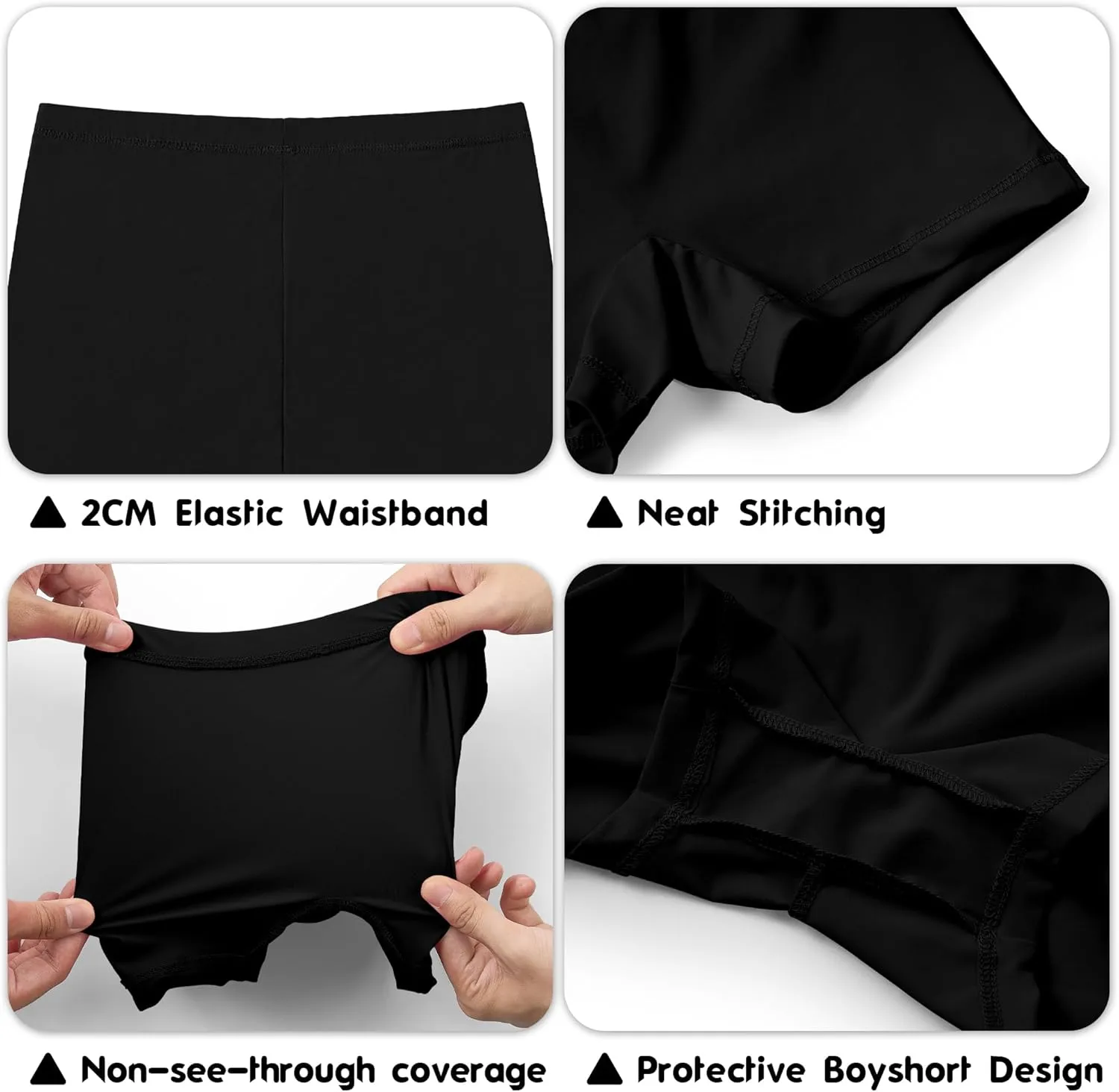 QBK Toddler Girls Swim Shorts 2T-14 Boyshort Swimsuit UPF 50  Quick Dry Rash Guard Swim Bottoms