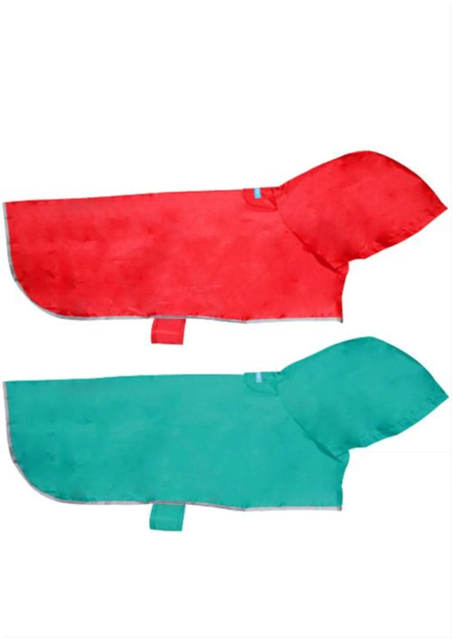 RC Pet Packable Rain Poncho; available in 2 colours and 6 sizes.