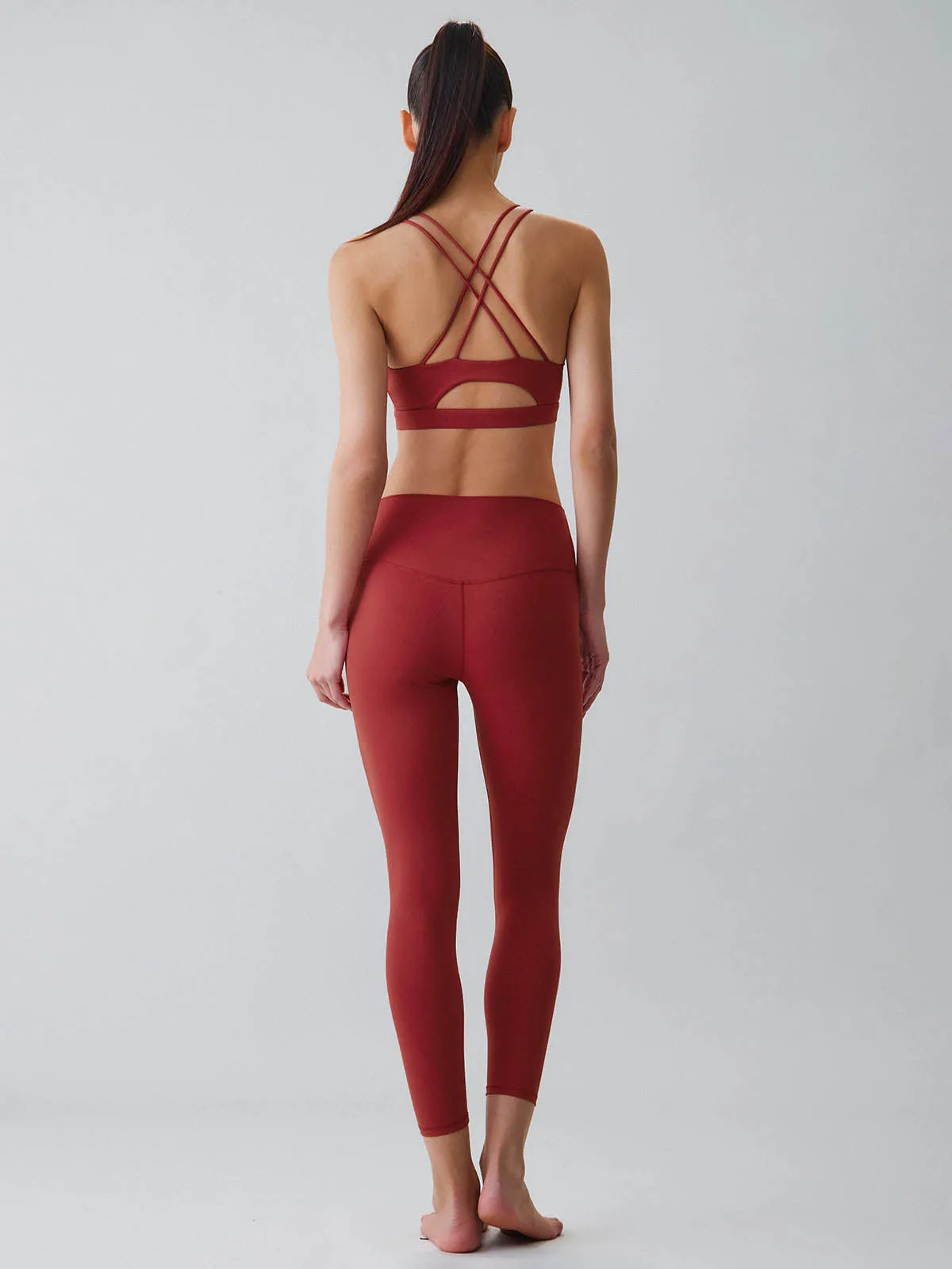 Red Double Cross Sports Bra - Light Support