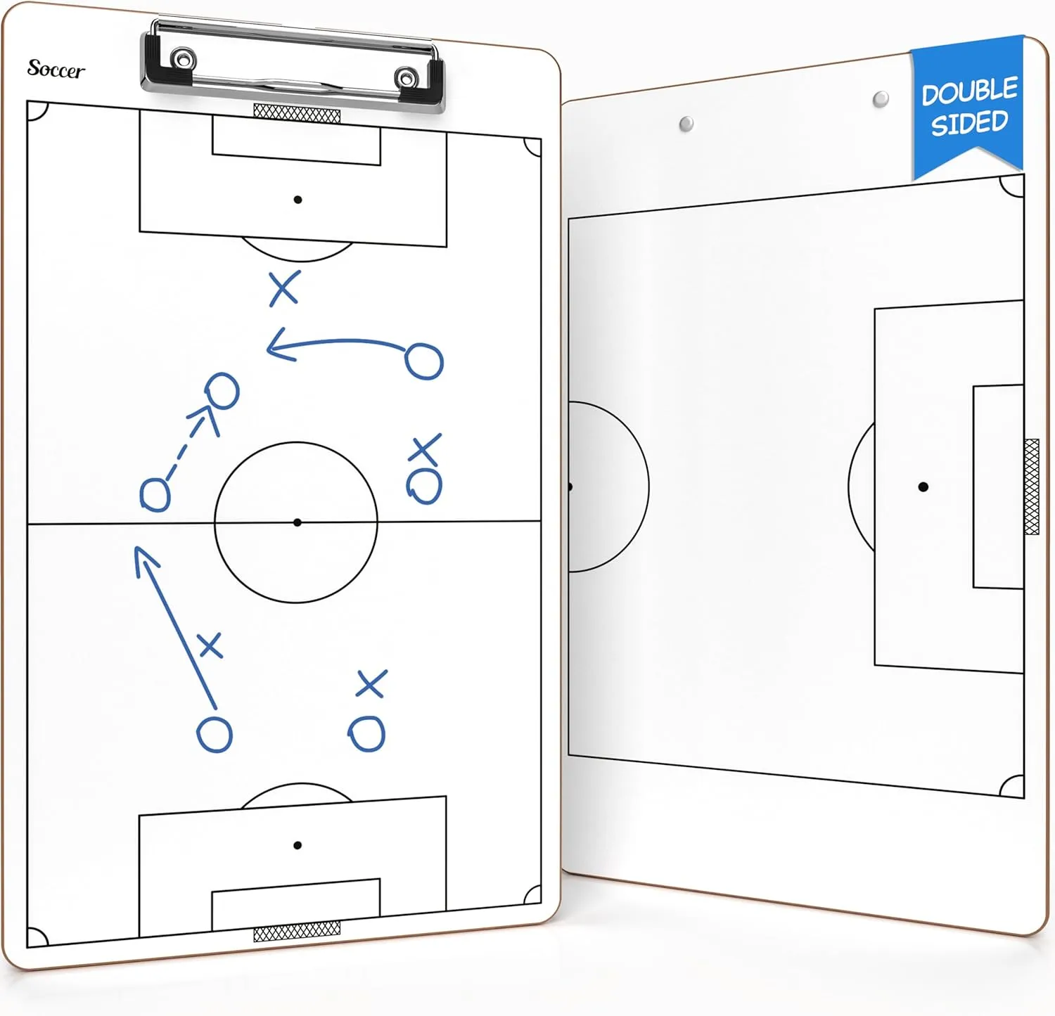 Scribbledo Soccer Dry Erase Coaching Board 15"x9" Soccer Whiteboard for Coaches Soccer Coaching Equipment Accessories Tactics Field Board Making it The Perfect Coach Gifts