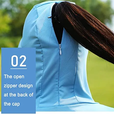 Sidiou Group Anniou Fashion Windbreaker Ice Silk Zip Long Sleeve Lightweight Jacket With Hat Face Shield Loose Quick Dry Sun-Protective Clothing