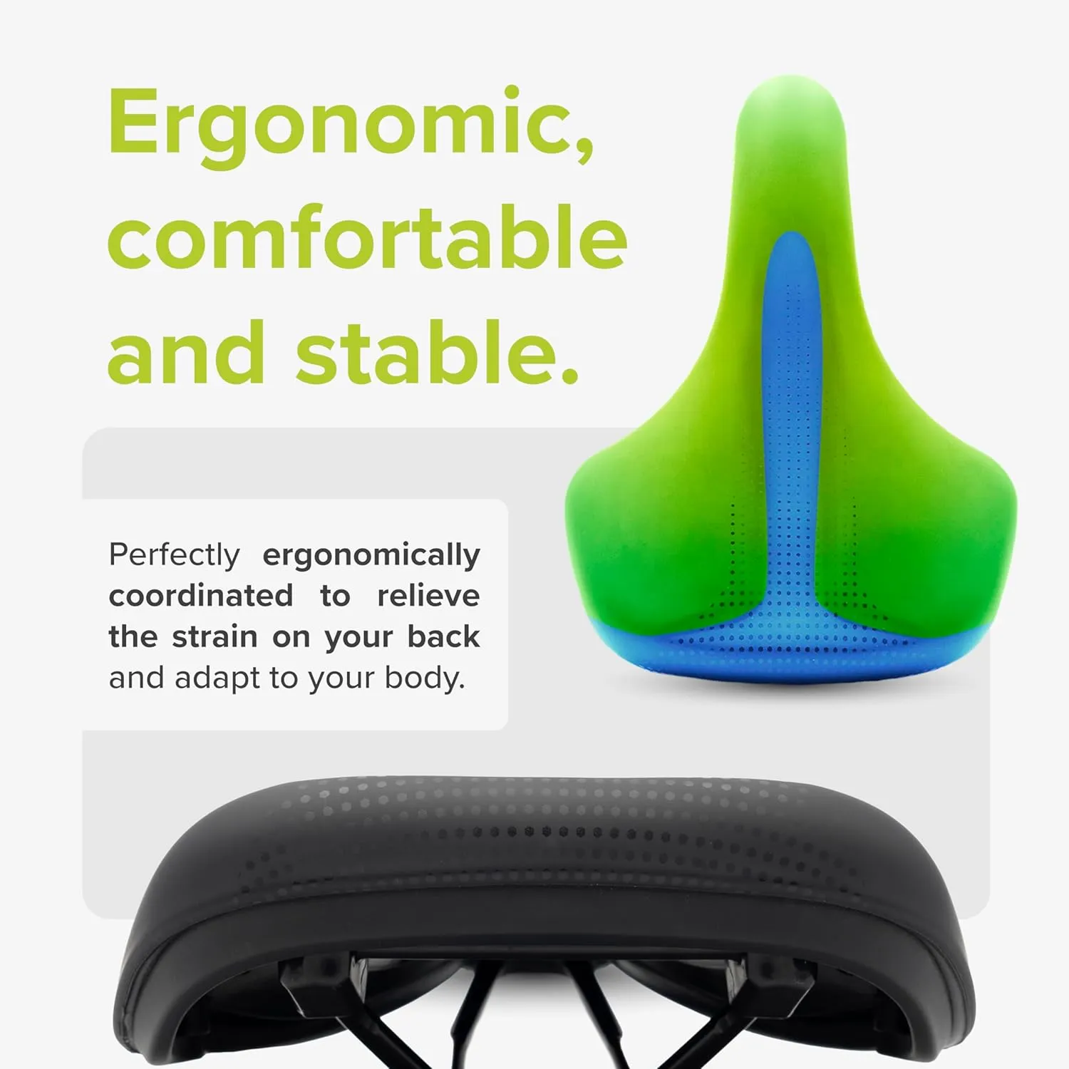 VELMIA Bike Seat 100% Waterproof I Bicycle Seat with Ergonomic Design - Bike Seats for Men and Women - Perfect for Trek Bikes & Peloton I Mountain Bike seat, Bike Saddle