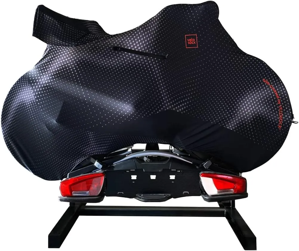 VELOSOCK Mountain Bike Cover - Premium MTB & E-Bike Storage Cover, Bicycle Protection Cover for Transport CARBON BLACK (Standard-MTB/E-BIKE)
