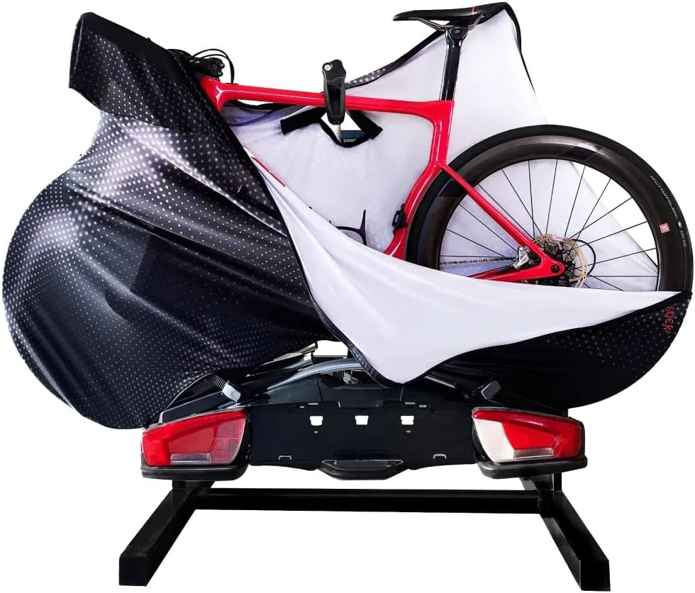 VELOSOCK Mountain Bike Cover - Premium MTB & E-Bike Storage Cover, Bicycle Protection Cover for Transport CARBON BLACK (Standard-MTB/E-BIKE)