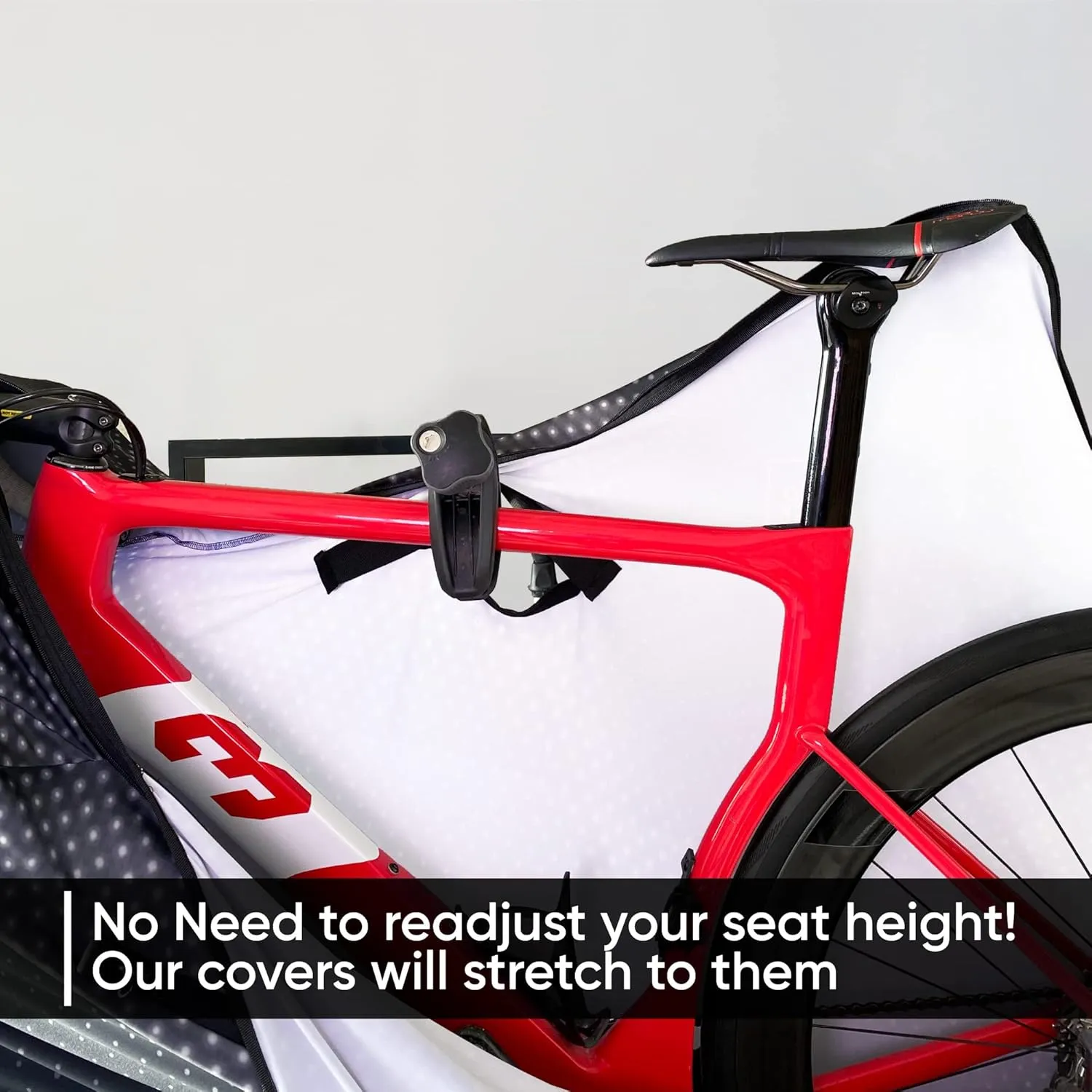 VELOSOCK Mountain Bike Cover - Premium MTB & E-Bike Storage Cover, Bicycle Protection Cover for Transport CARBON BLACK (Standard-MTB/E-BIKE)
