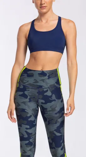 Wear It To Heart Strappy Bra - Navy Regen