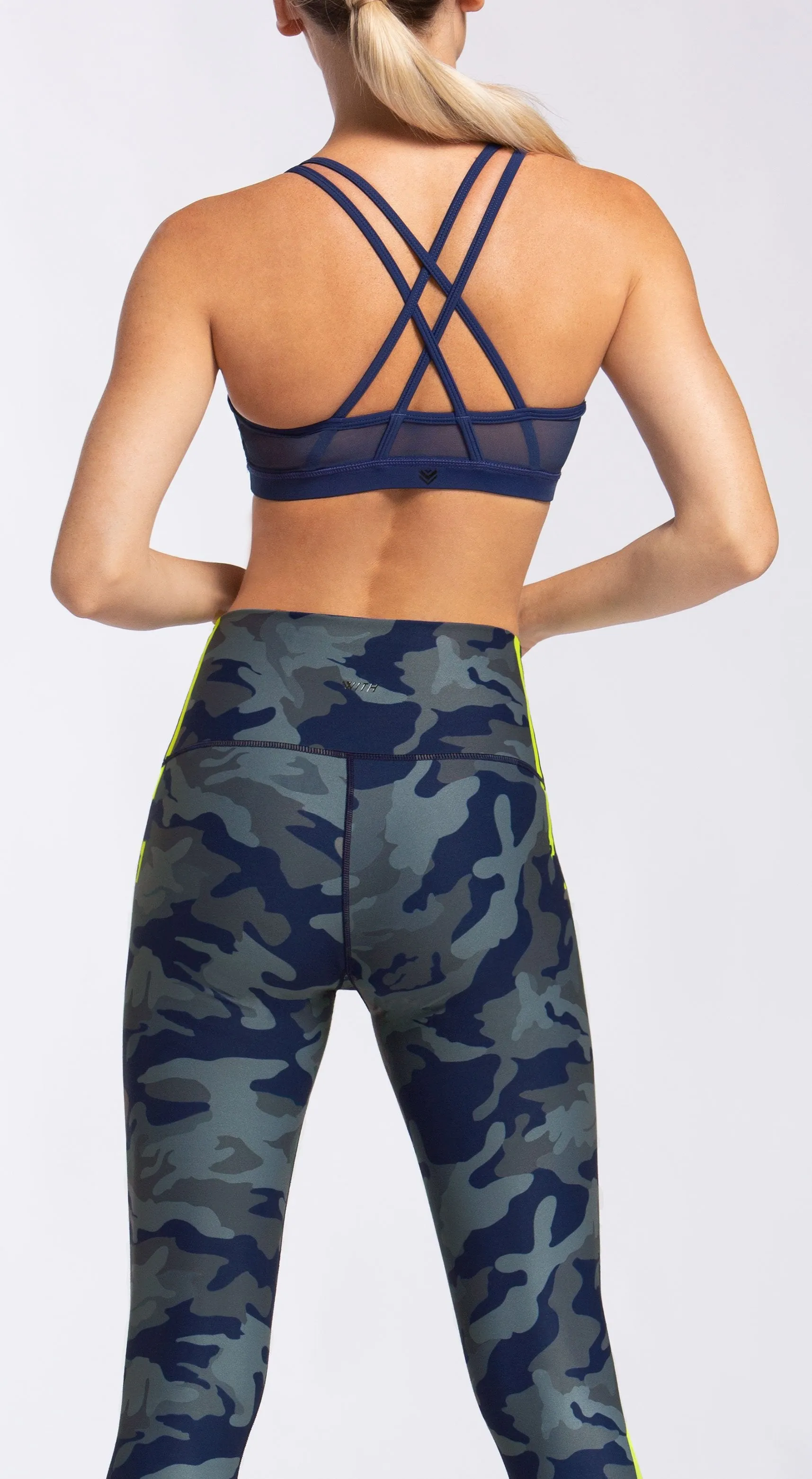 Wear It To Heart Strappy Bra - Navy Regen