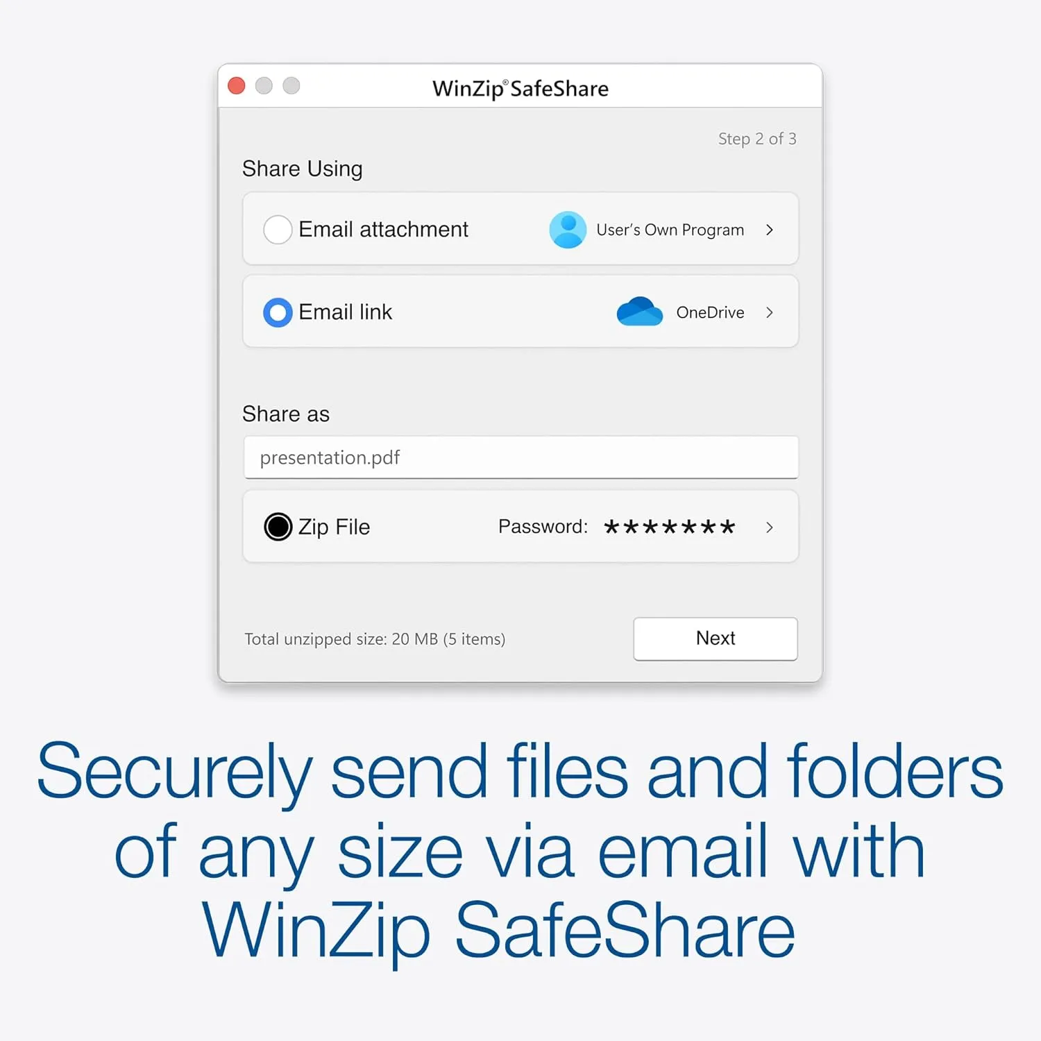 WinZip Mac 12 | Encryption, Compression & File Management Software [Mac Download]