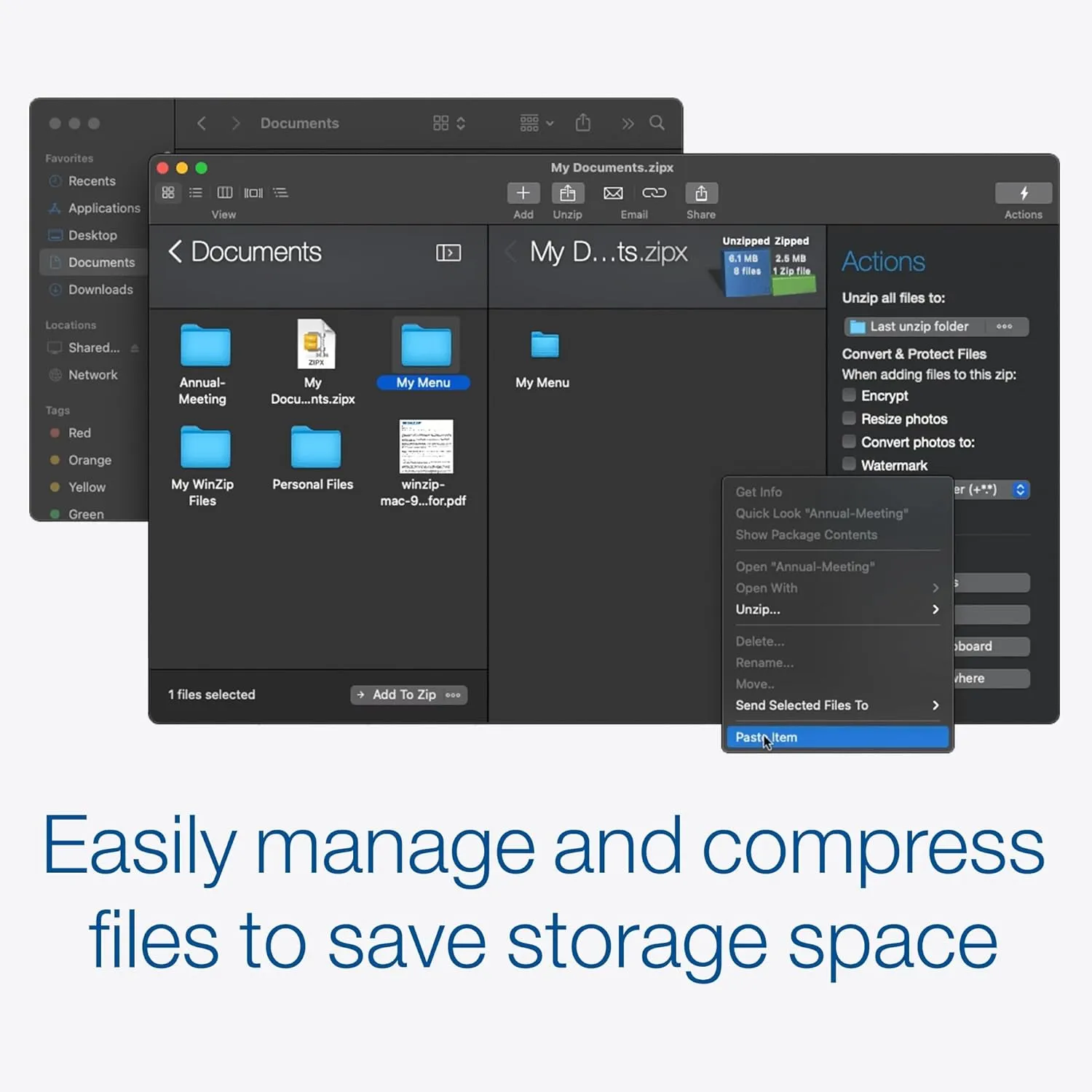 WinZip Mac 12 | Encryption, Compression & File Management Software [Mac Download]