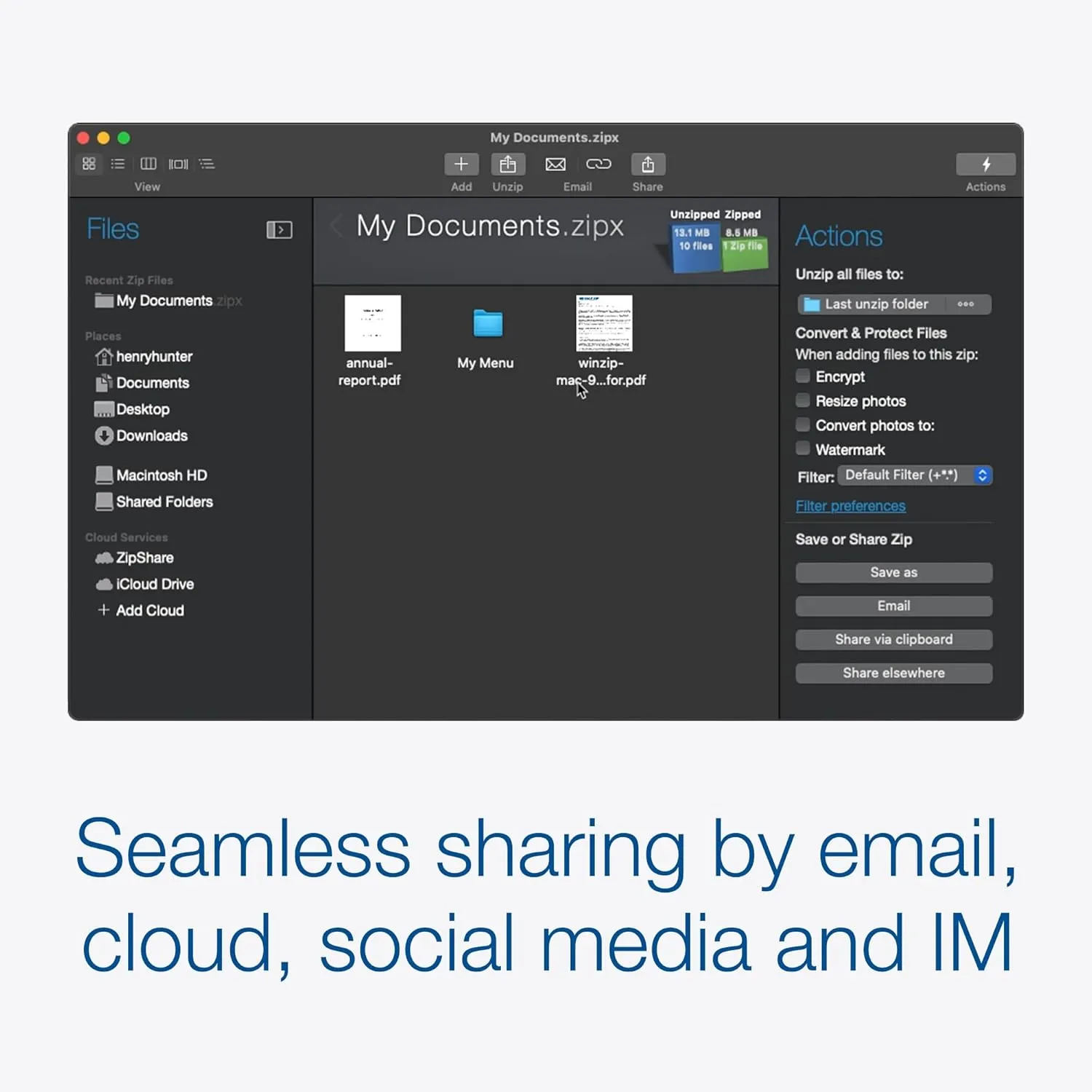 WinZip Mac 12 | Encryption, Compression & File Management Software [Mac Download]