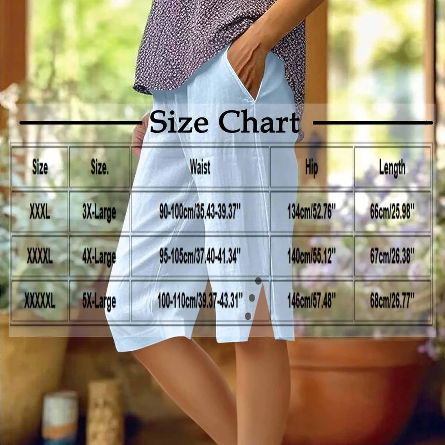 Womens Bermuda Shorts Knee Length Dressy Causal Elastic Waist Buttons Linen Shorts with Pockets Summer Beach Outfits