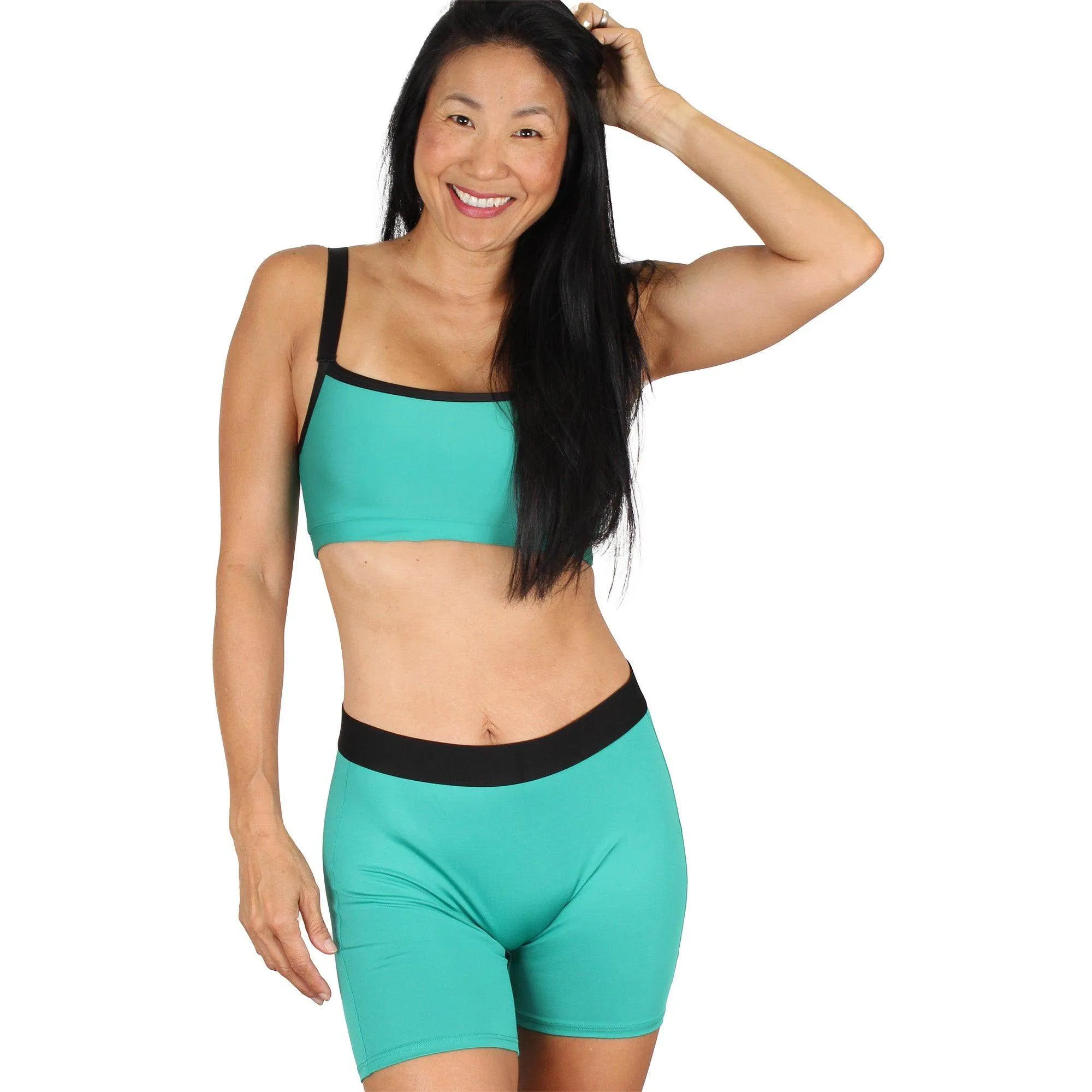 Womens Boxy Bralette | Jade