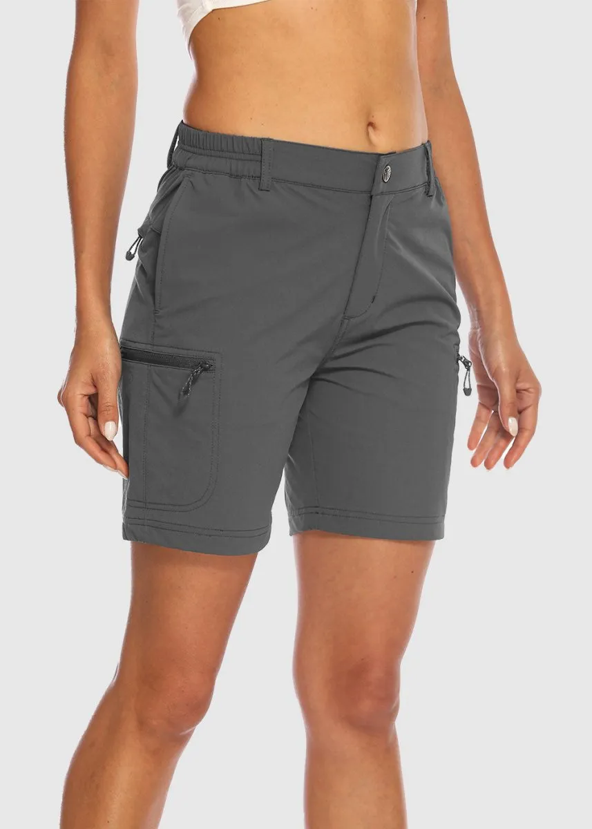 Women's Quick Dry Lightweight Stretchy Cargo Shorts--Plus