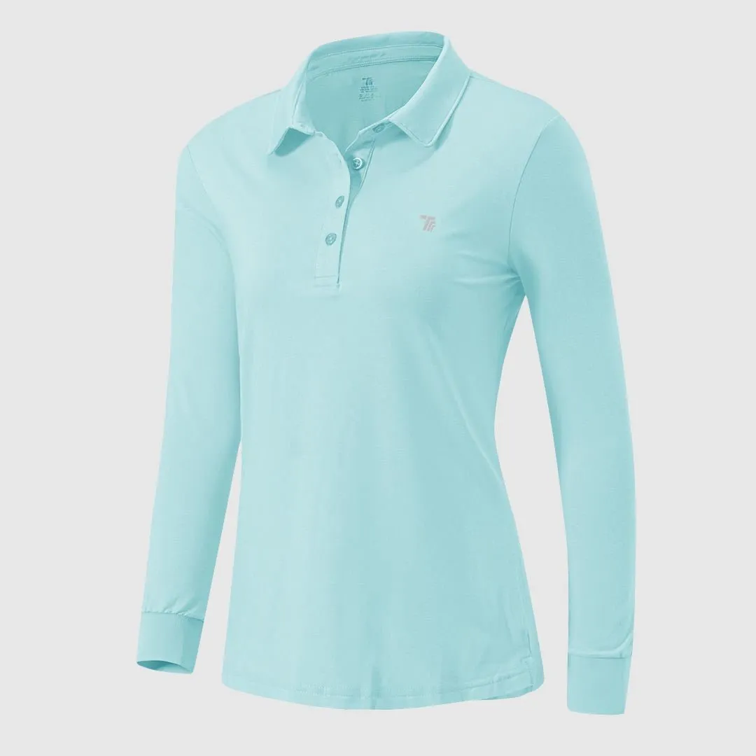 Women's Quick Dry Long Sleeve Polo Shirt