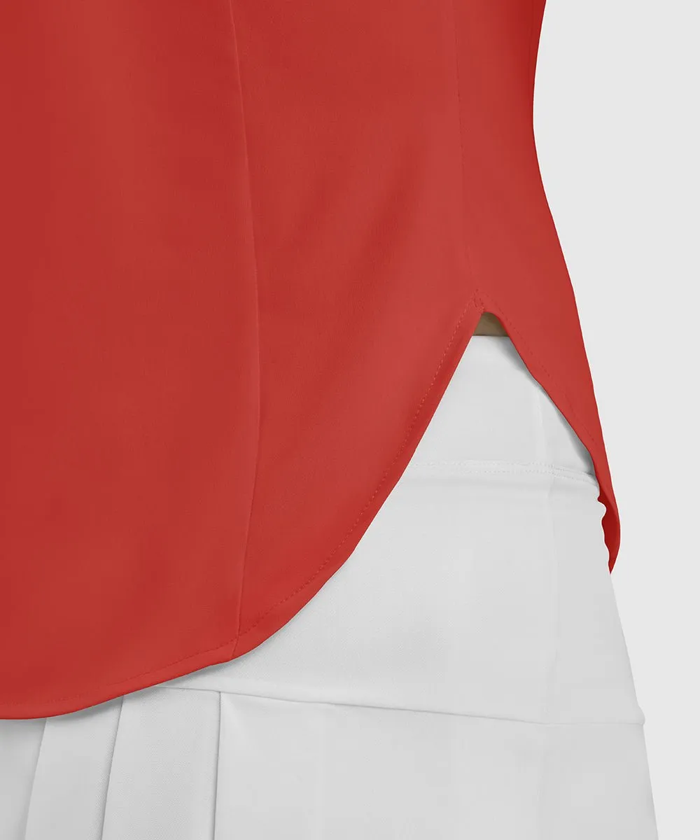 Women's UPF 50  V-Neck Sleeveless Polo Shirt