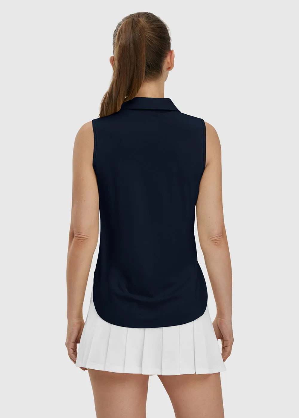 Women's UPF 50  V-Neck Sleeveless Polo Shirt