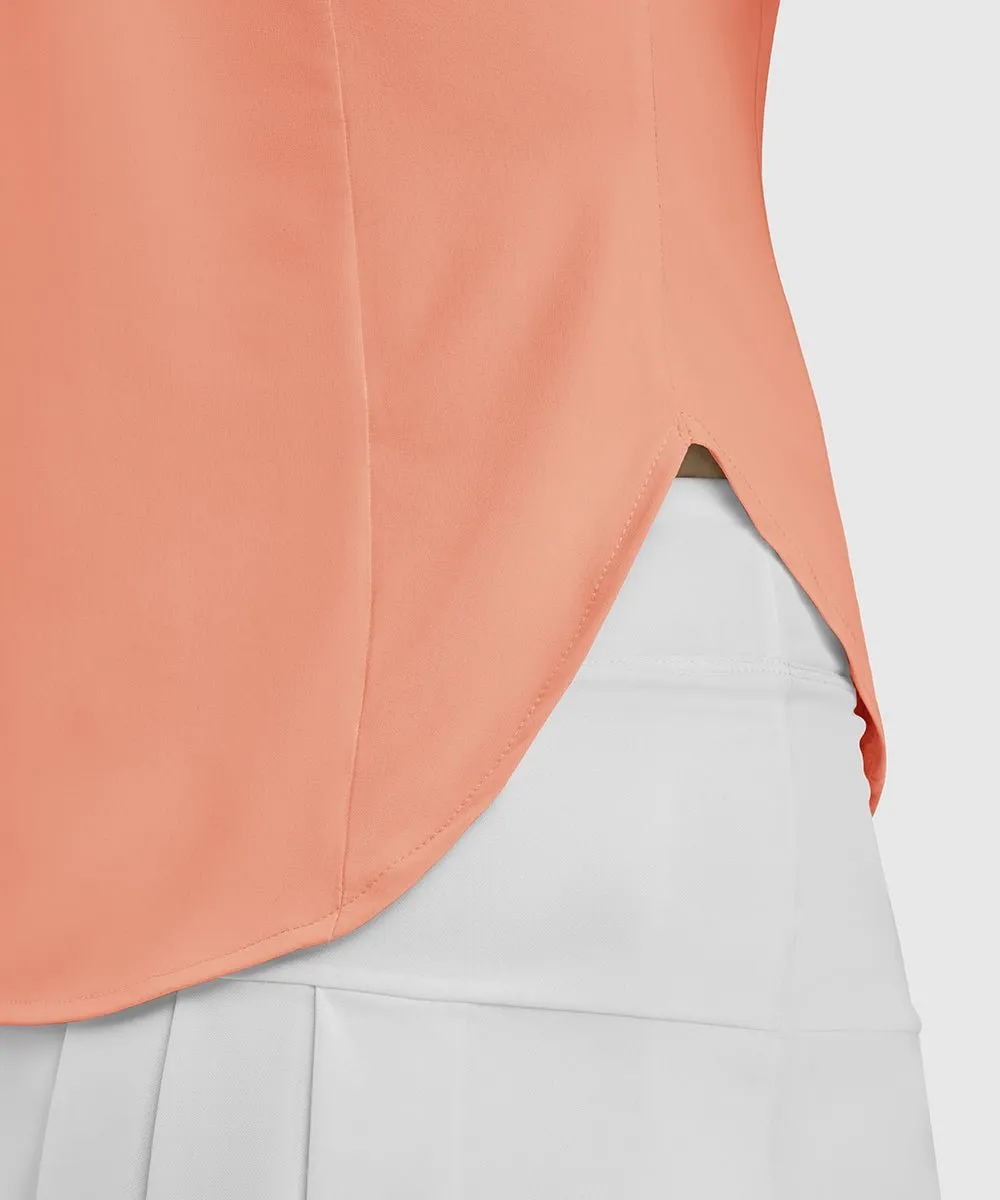 Women's UPF 50  V-Neck Sleeveless Polo Shirt
