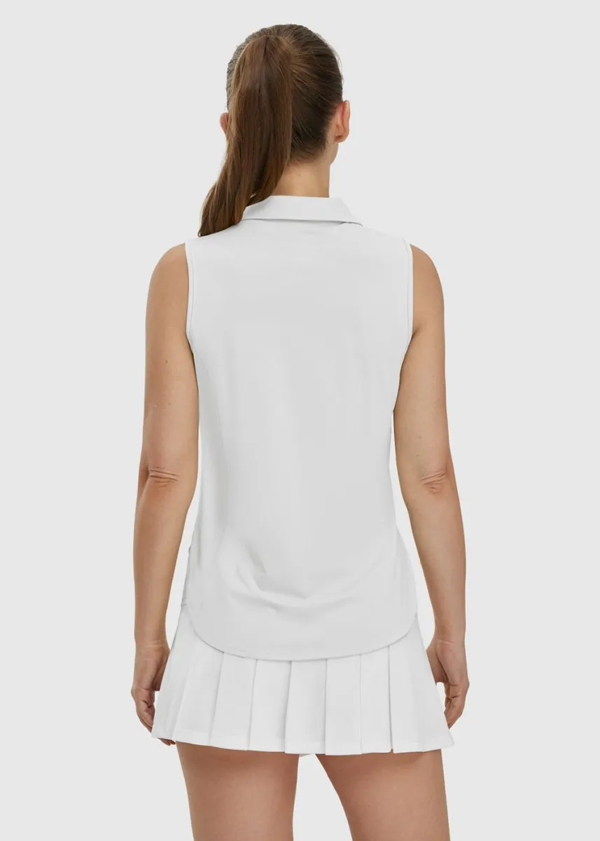 Women's UPF 50  V-Neck Sleeveless Polo Shirt