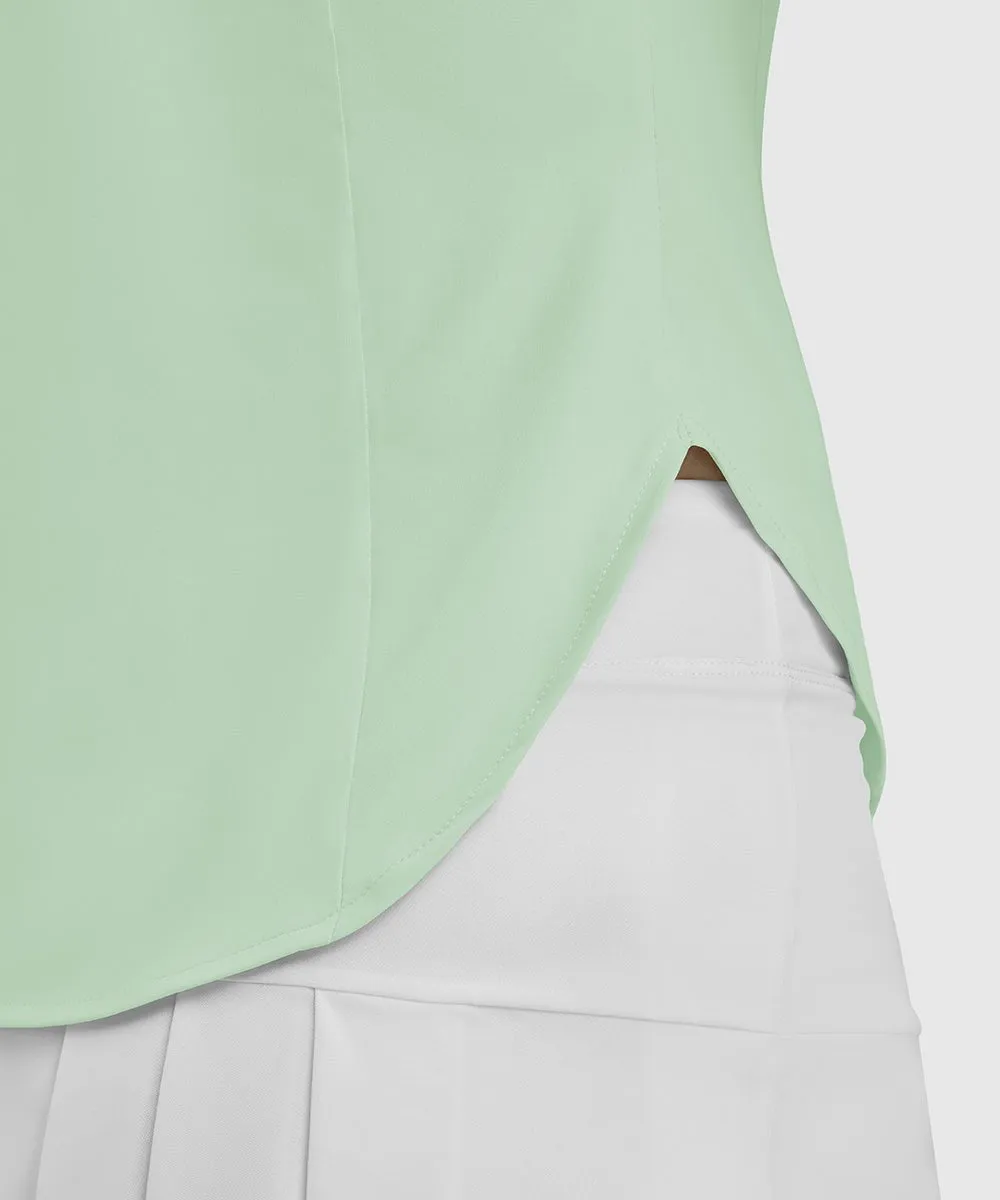 Women's UPF 50  V-Neck Sleeveless Polo Shirt
