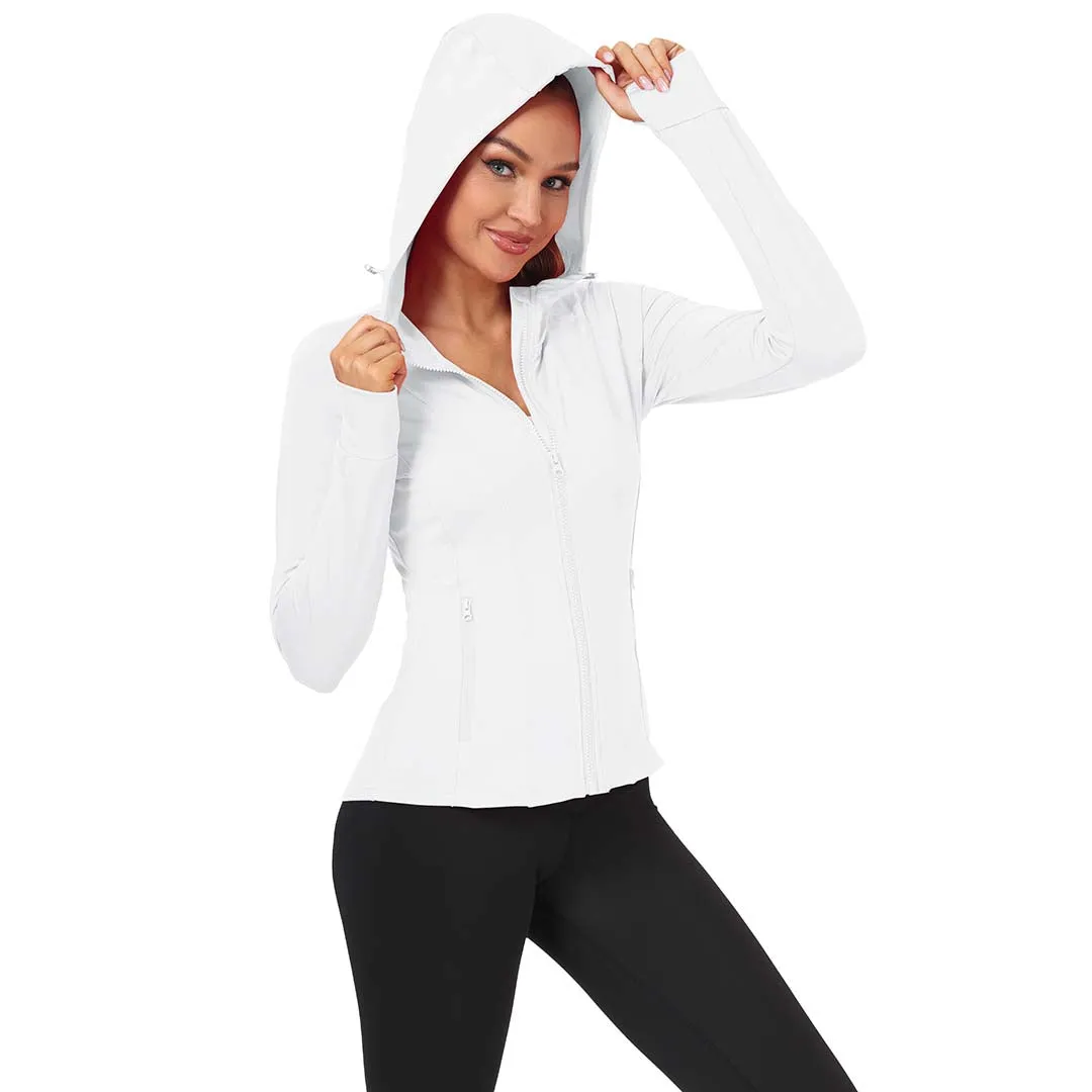 Women's Zip Jacket Hooded Running Sportswear