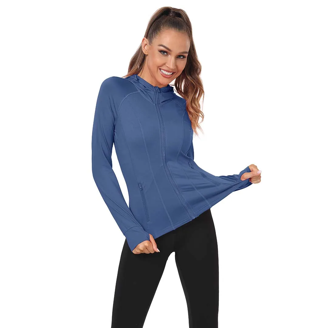 Women's Zip Jacket Hooded Running Sportswear