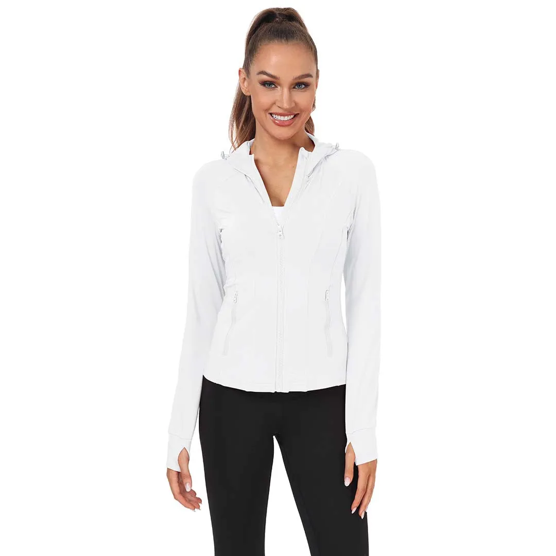 Women's Zip Jacket Hooded Running Sportswear