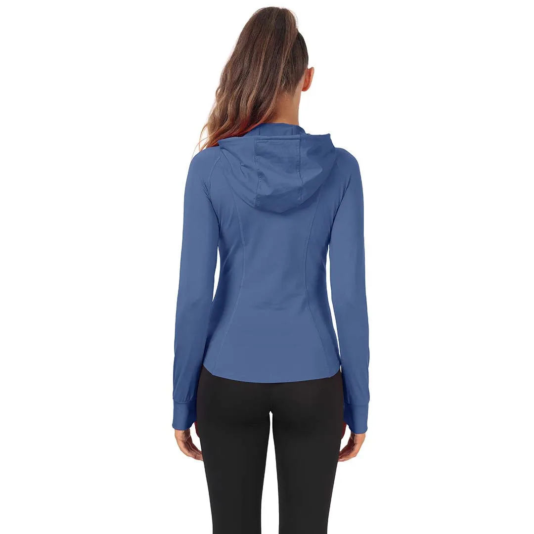 Women's Zip Jacket Hooded Running Sportswear