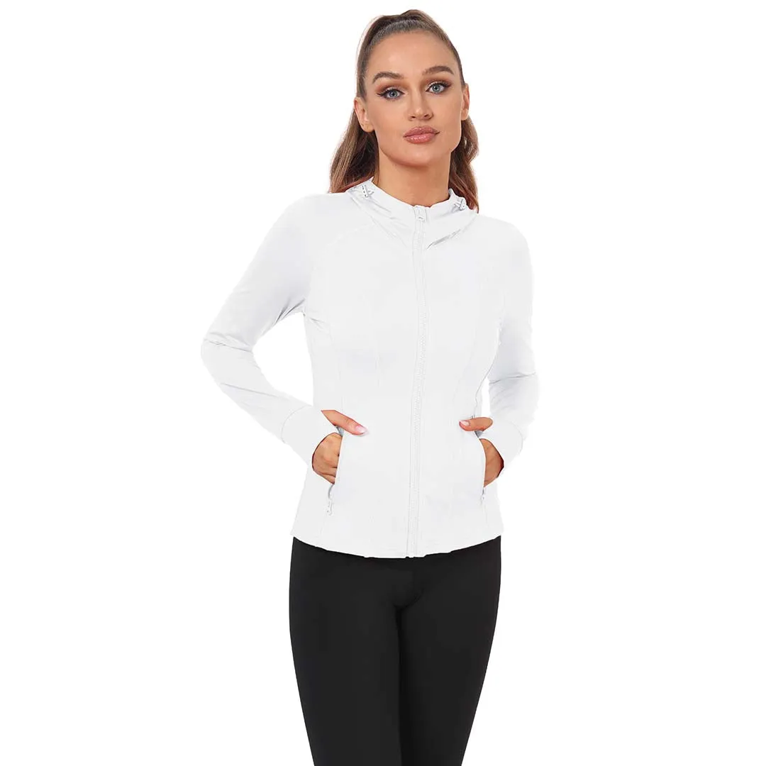 Women's Zip Jacket Hooded Running Sportswear