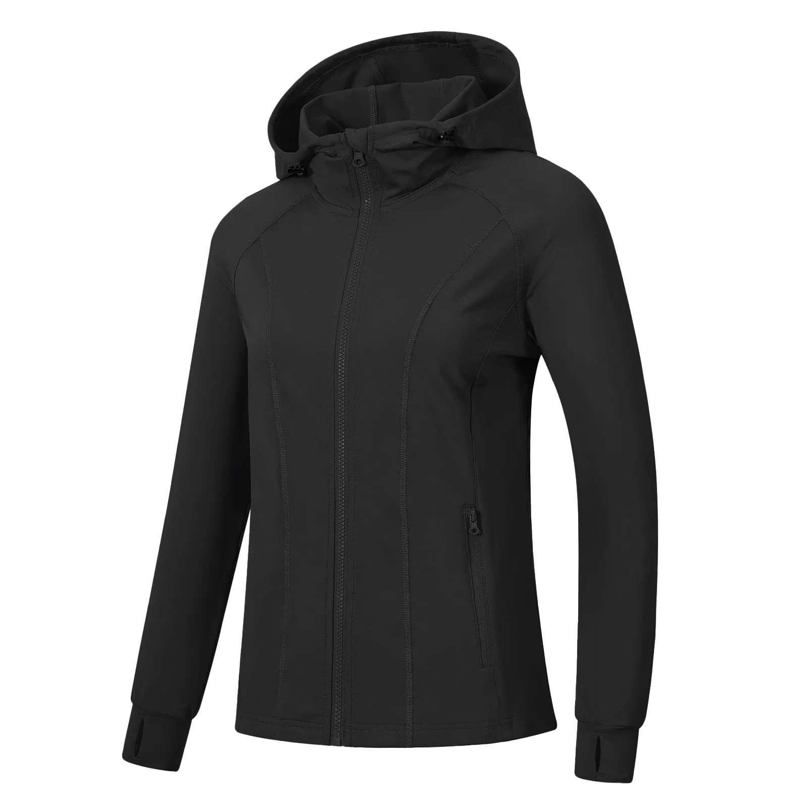 Women's Zip Jacket Hooded Running Sportswear
