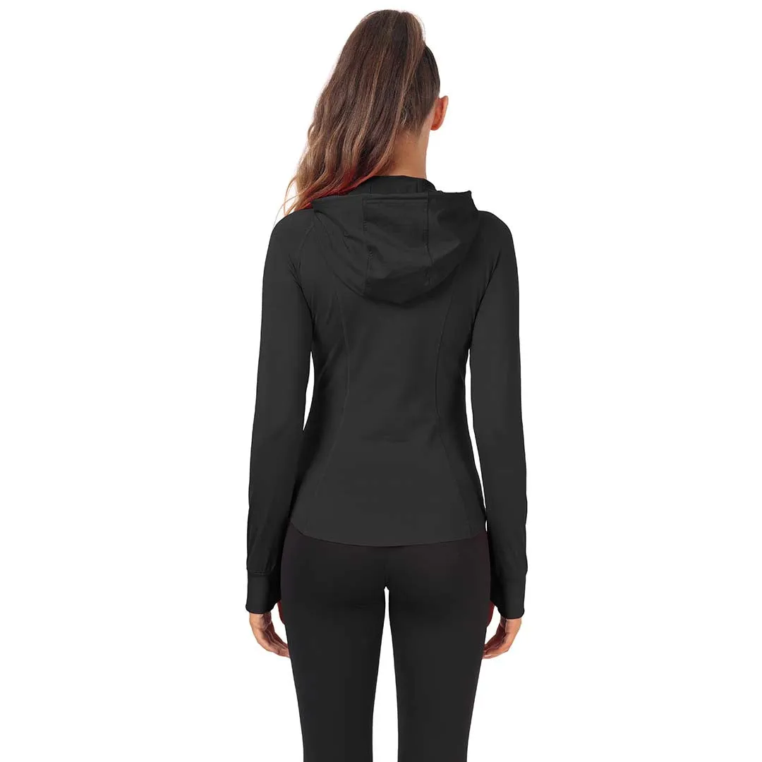Women's Zip Jacket Hooded Running Sportswear