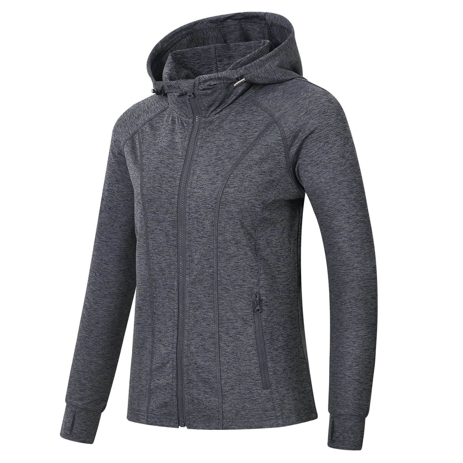 Women's Zip Jacket Hooded Running Sportswear