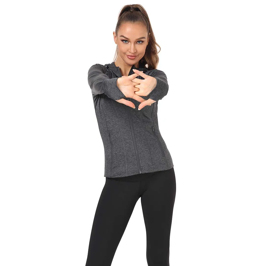Women's Zip Jacket Hooded Running Sportswear