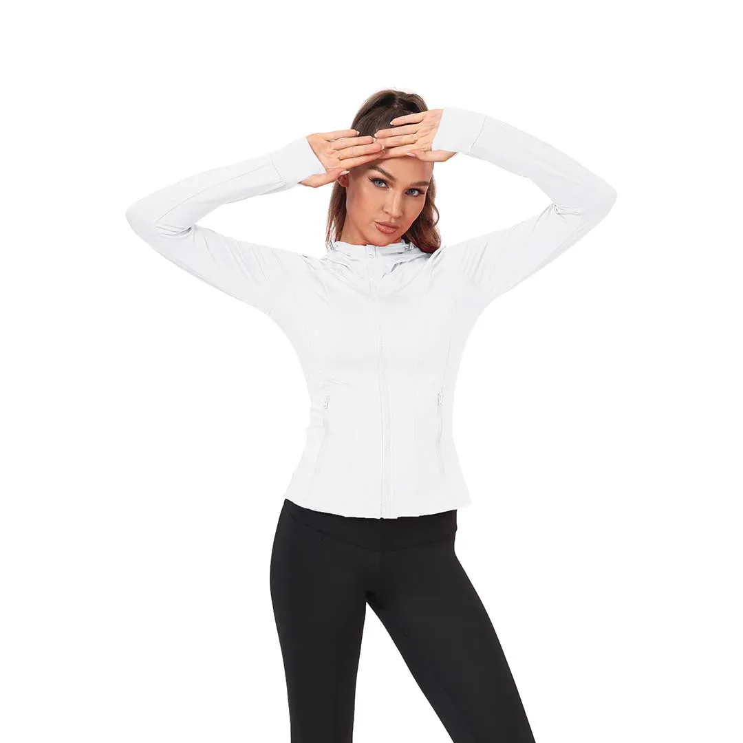 Women's Zip Jacket Hooded Running Sportswear