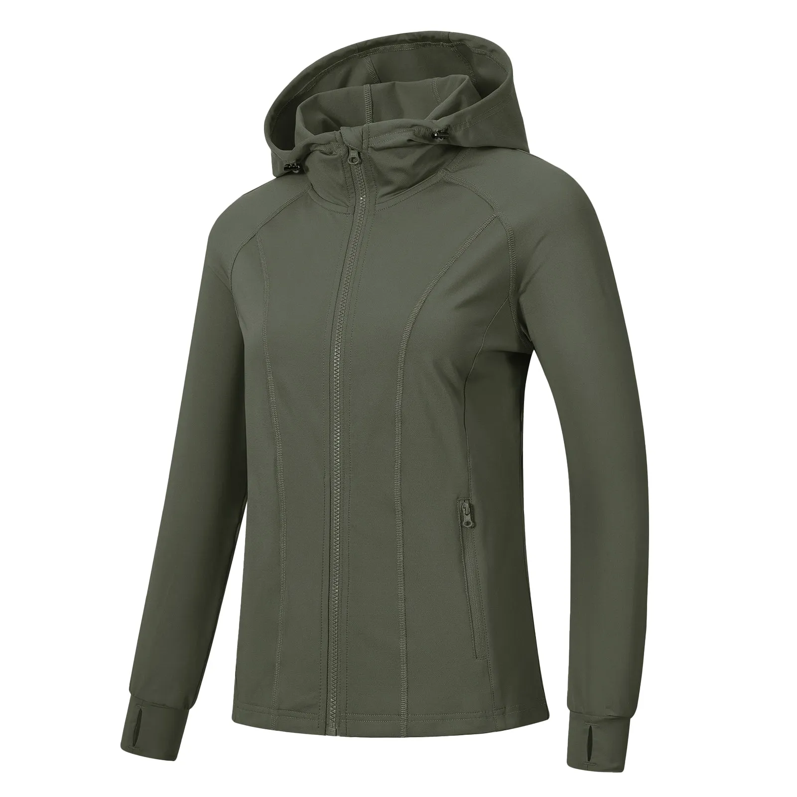 Women's Zip Jacket Hooded Running Sportswear