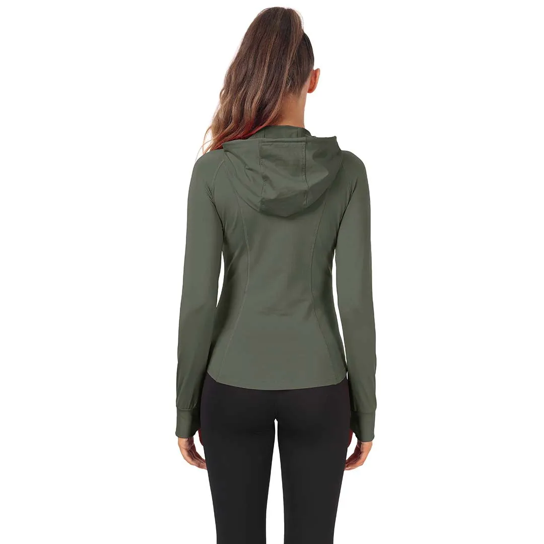 Women's Zip Jacket Hooded Running Sportswear