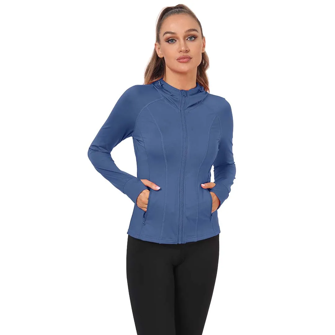 Women's Zip Jacket Hooded Running Sportswear