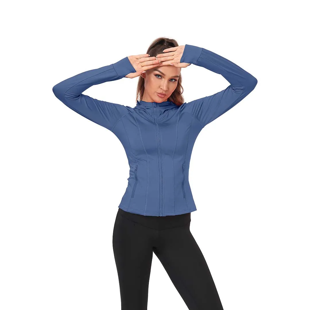 Women's Zip Jacket Hooded Running Sportswear