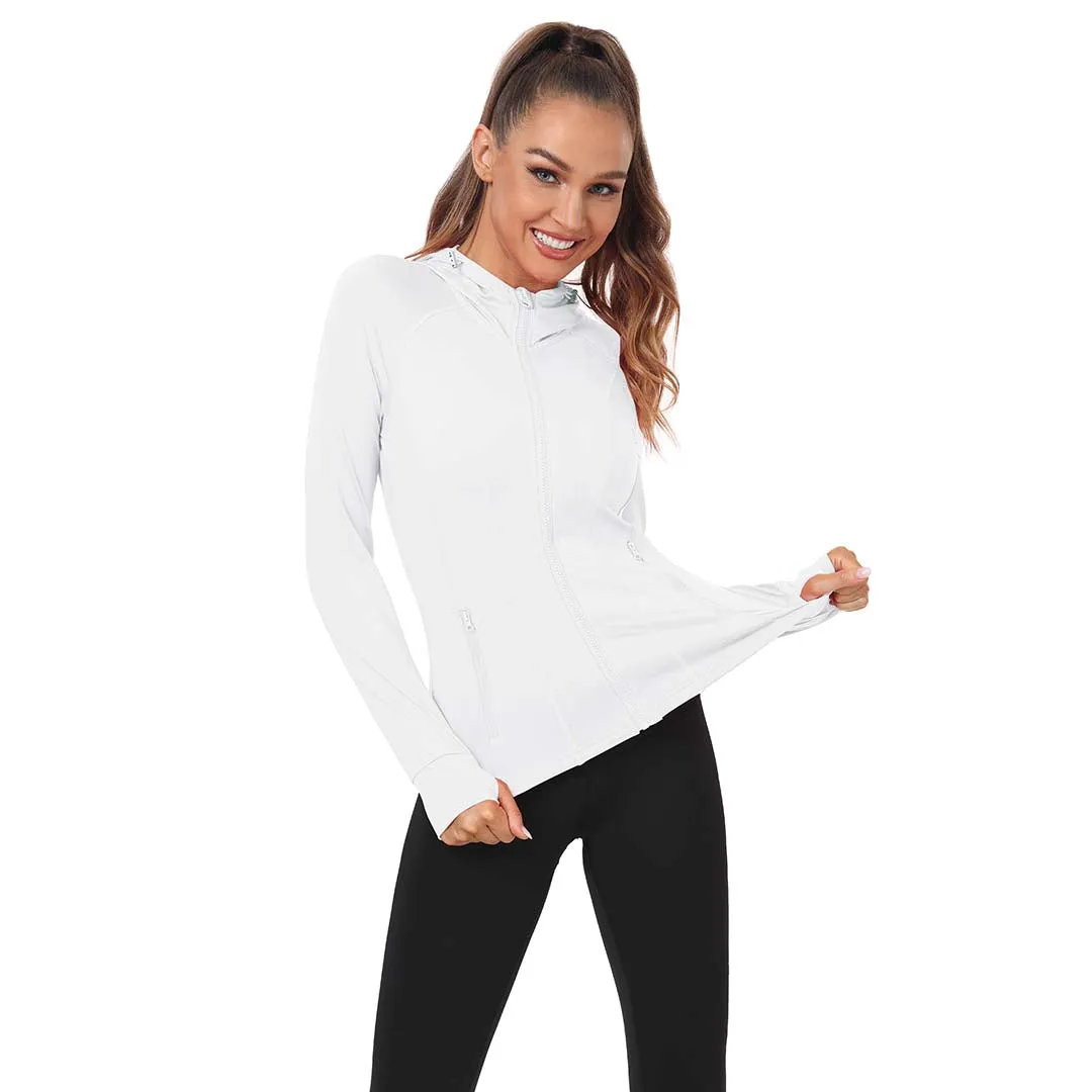 Women's Zip Jacket Hooded Running Sportswear