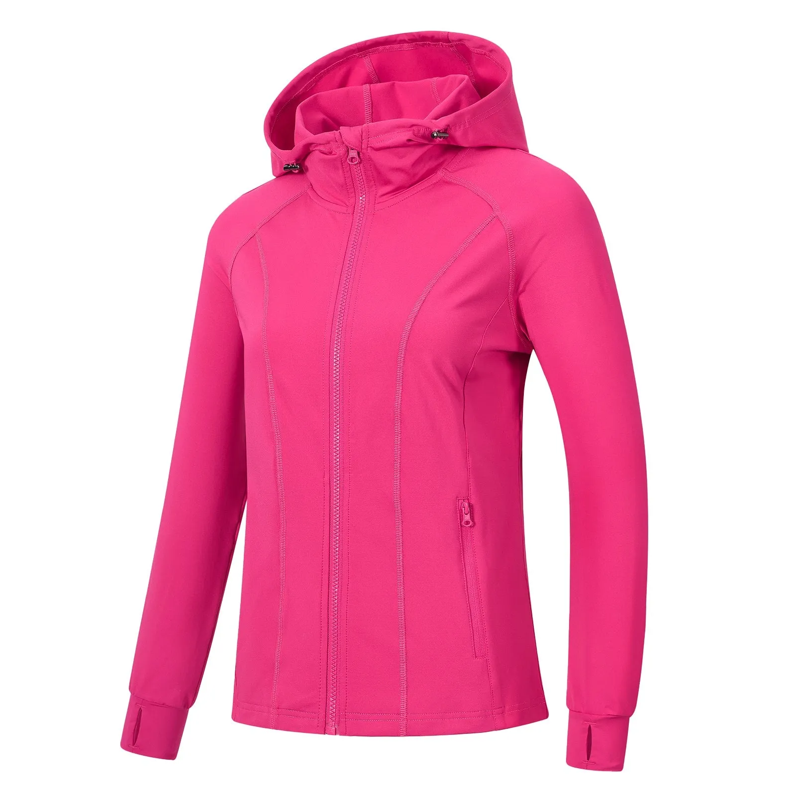 Women's Zip Jacket Hooded Running Sportswear