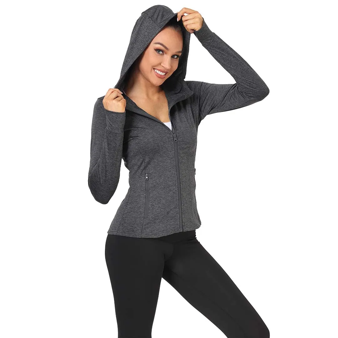 Women's Zip Jacket Hooded Running Sportswear
