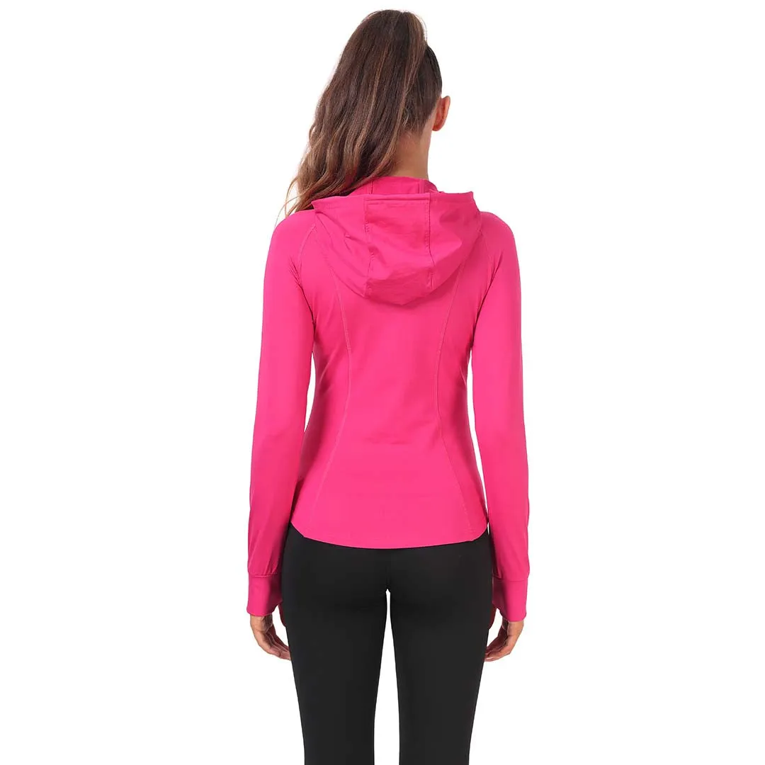 Women's Zip Jacket Hooded Running Sportswear